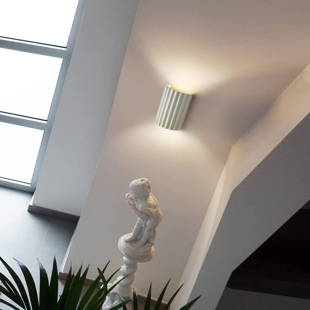 Galerie 27 d'appliques murales modernes en résine en forme de demi-cercle