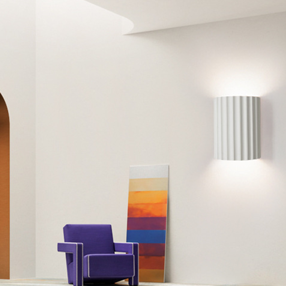 Galerie 28 d'appliques murales modernes en résine en forme de demi-cercle
