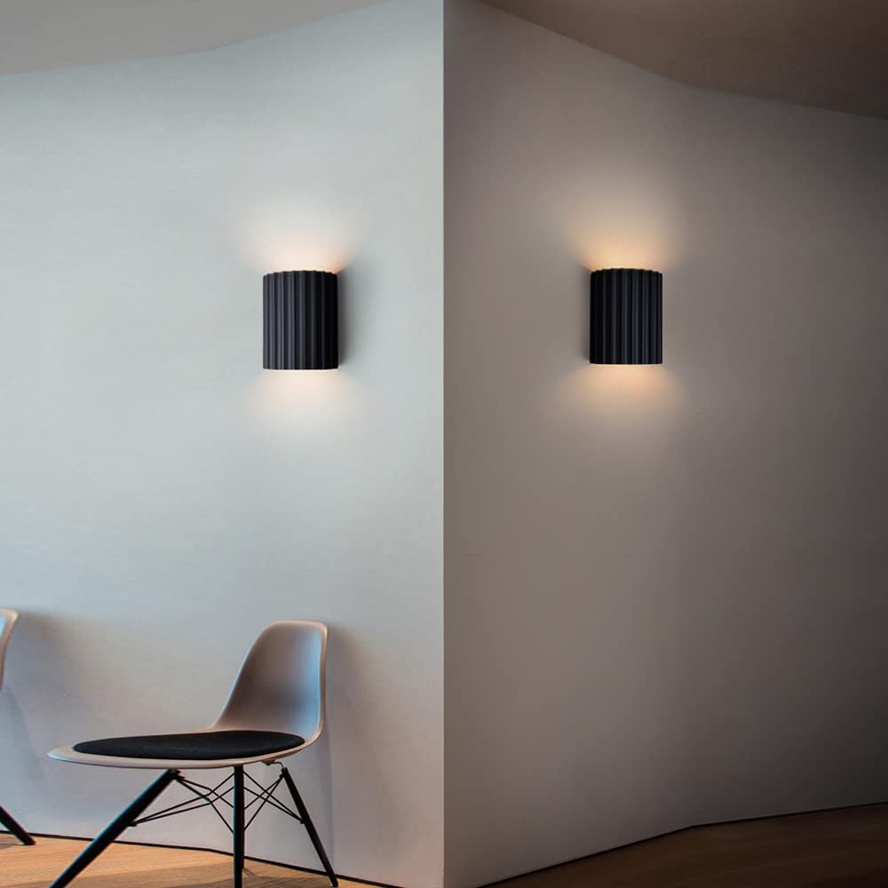 Galerie 33 d'appliques murales modernes en résine en forme de demi-cercle