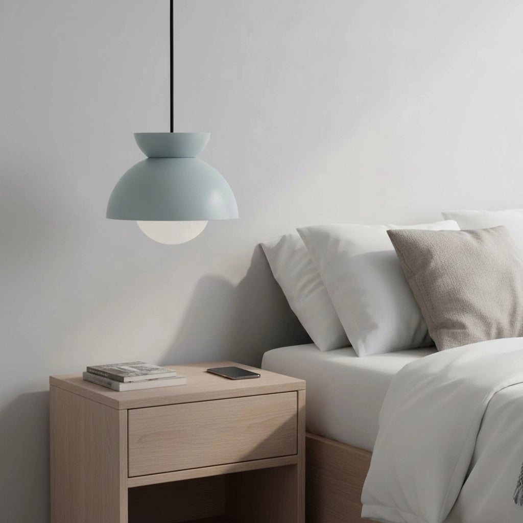 Lampada a sospensione minimalista in metallo a mezza cupola Zosia16.webp__PID:999bdb60-5356-4fdb-bcf0-64050794c20b