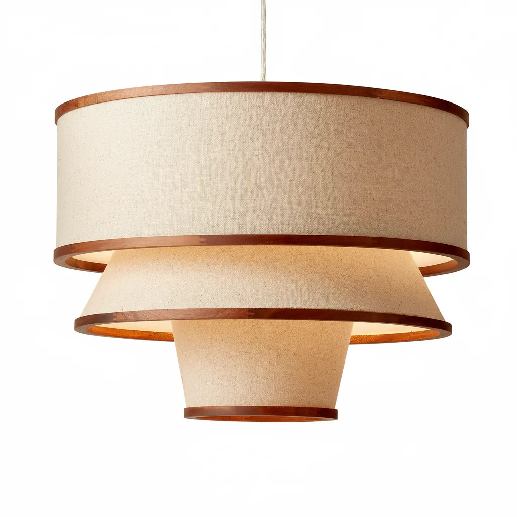 Caroline Modern Walnut Wood and Linen Pendant Light 1.webp__PID:bd67edea-70ed-4e3e-b6e4-750b20908b7e