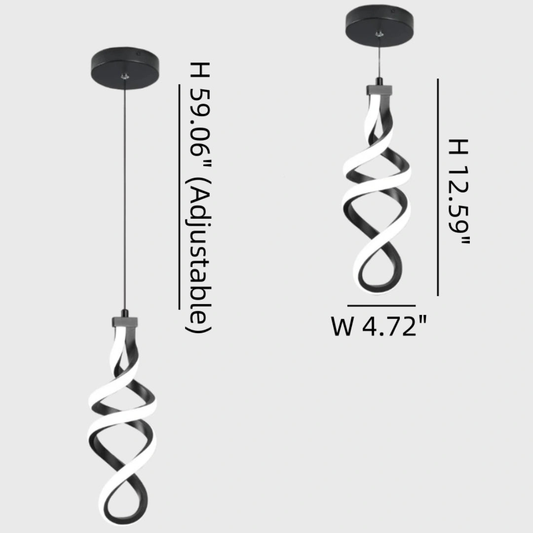 Lámpara colgante LED en espiral de aluminio moderna Ray tamaño.webp__PID:3ad4ae1f-46b8-48cc-8052-48de892c99cf