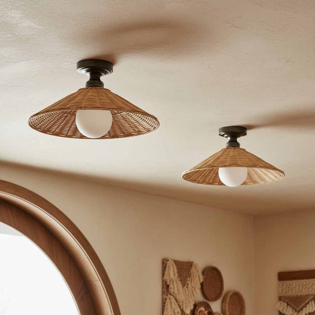Lampada da soffitto in rattan conico Lila Farmhouse3.webp__PID:d854d4e8-7093-4dcd-924c-04365ee6bbc5