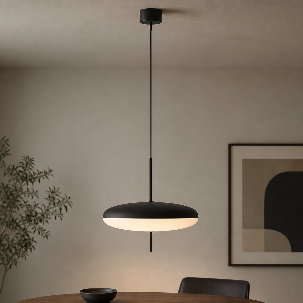 Svart modell 2065 pendeldiffusordetalj