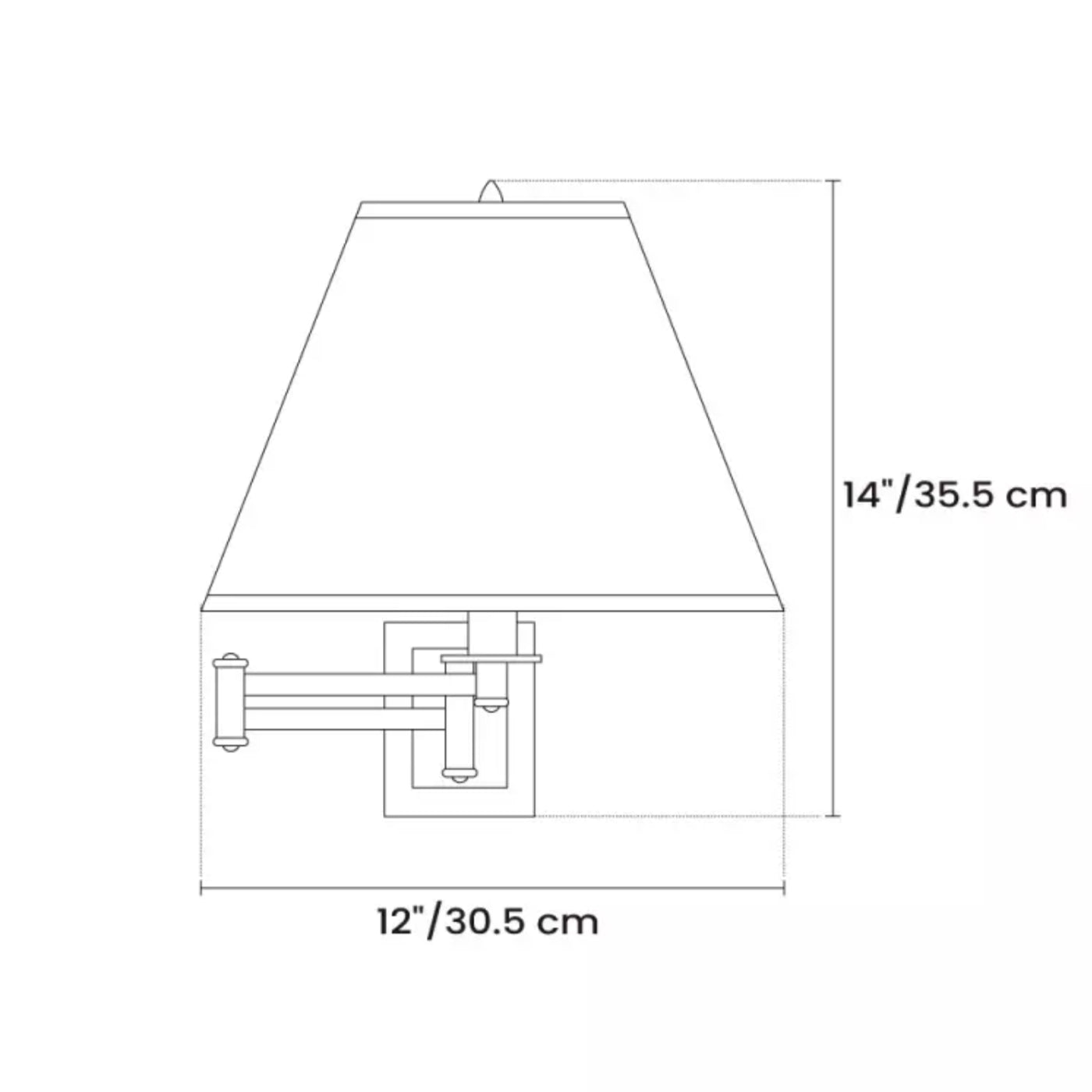Arlington Linen Shade Metal Swing Arm Wall Lamp Size.webp__PID:abb6a283-193c-4cf3-a57c-f7826f15b016