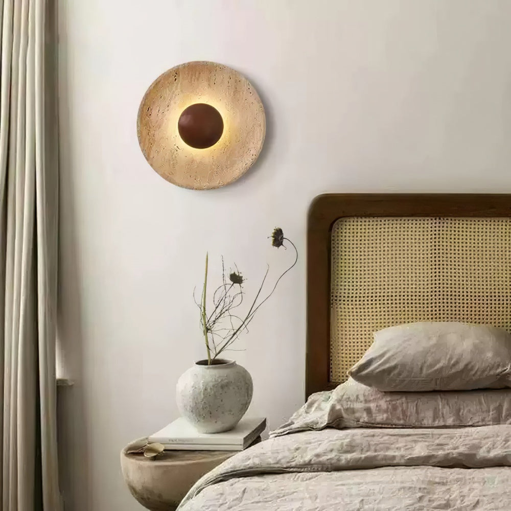 Caedralis Wabi-Sabi Travertine Round Wall Light (11).webp__PID:624e927d-c759-4a12-9bb4-12db38bf7683