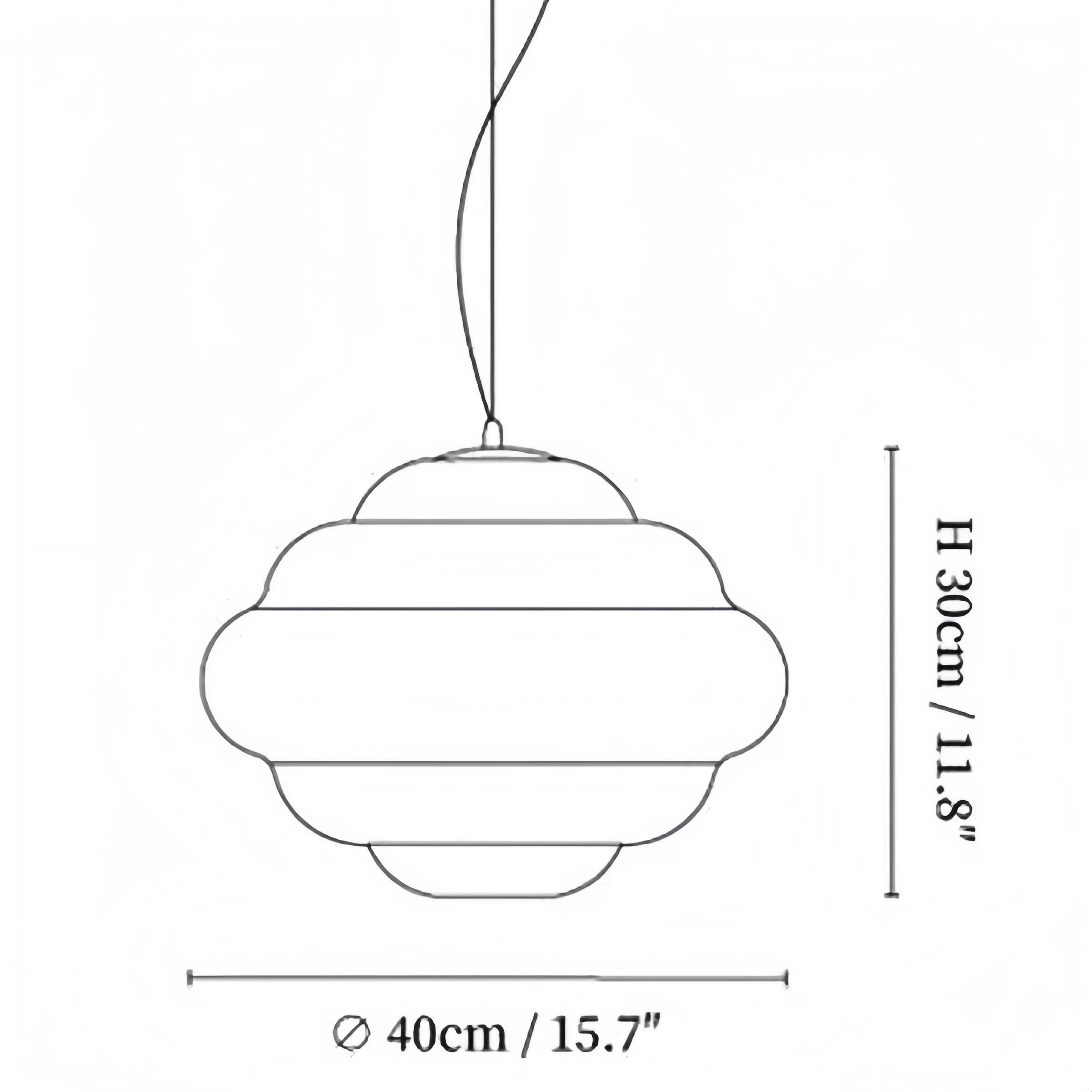 Caelia Nordic glazen hanglamp in wolkvorm.