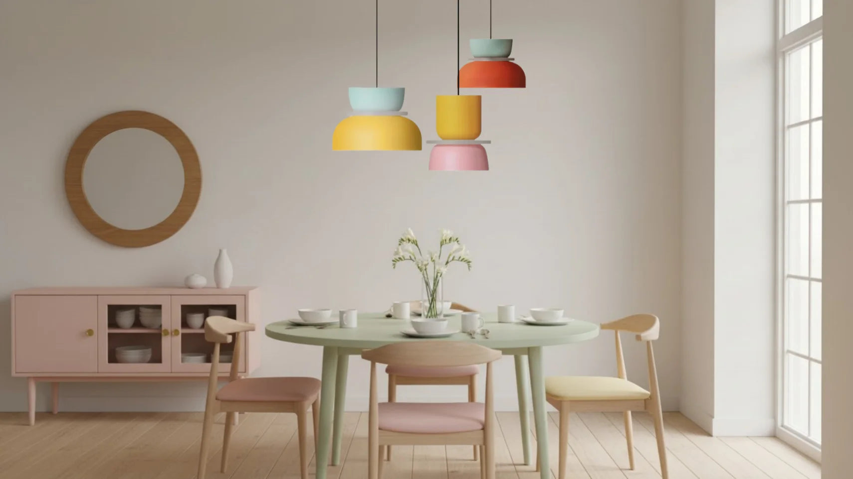 Seraphina Nordic Color-Block Bowl Shade Pendant Light12.webp__PID:7d1924a2-3cb1-4743-897f-9accfb3f02bd